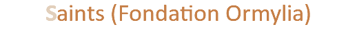 Saints (Fondation Ormylia)